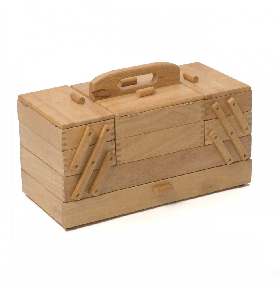 Hobby And Gift Light Wood Wood Large Sewing Craft Box