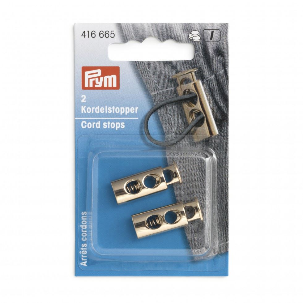 Prym Plastic Cord Stops Gold