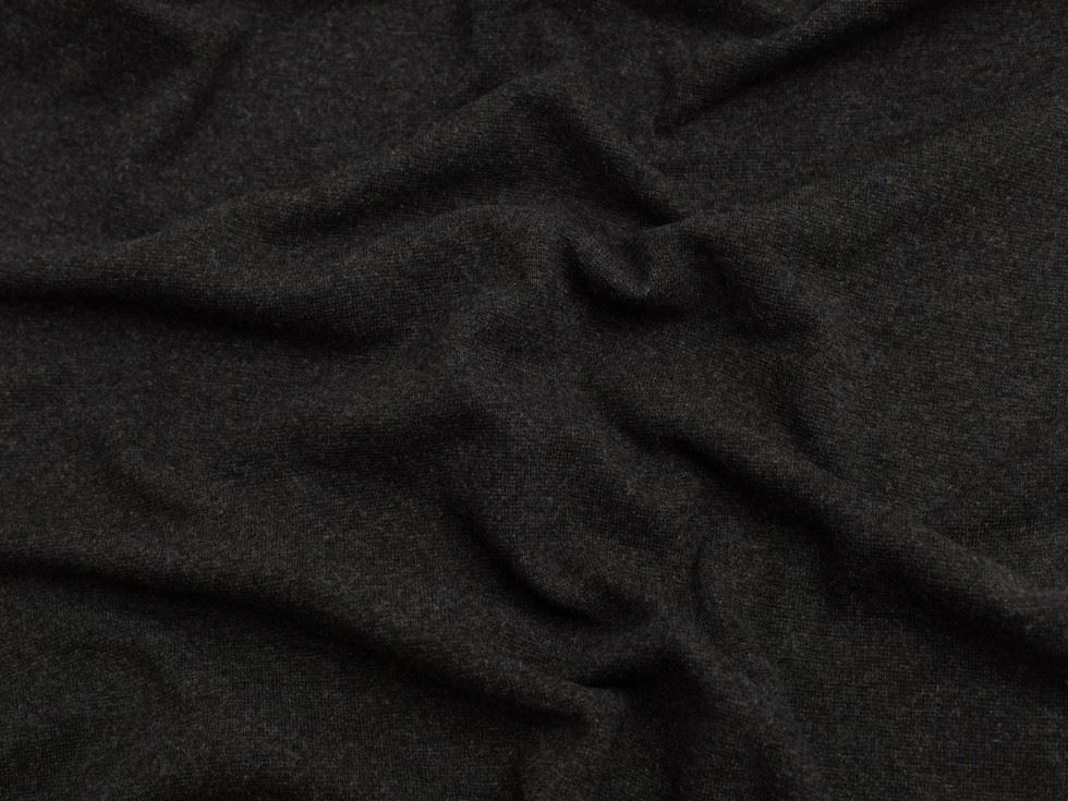 Minerva Core Range Recycled Tubular Ribbing Stretch Knit Fabric Dark Grey
 