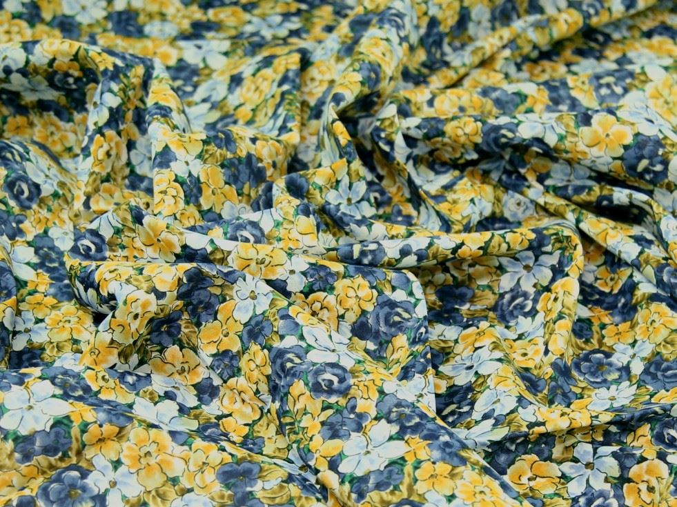 Deadstock Sea Island Cotton Voile Fabric Blue
 