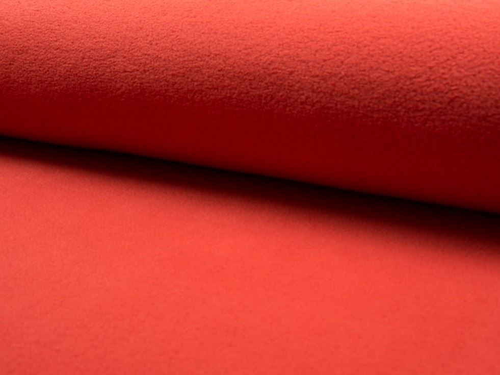 Orange Deadstock Polar Fleece Fabric