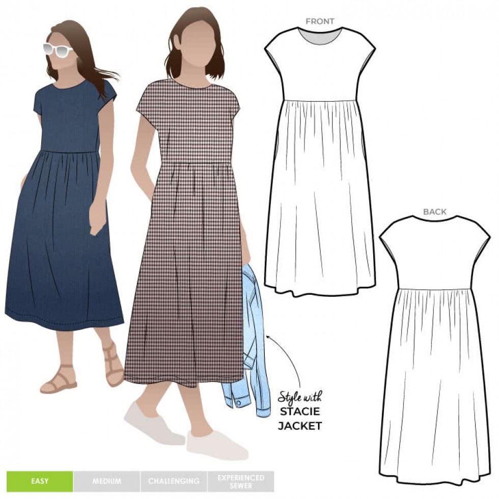 Style Arc Paper Sewing Pattern Montana Midi Dress