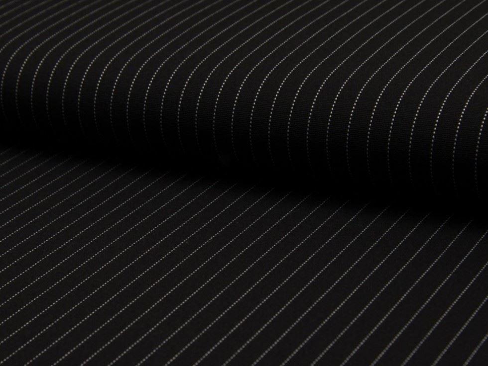 Black Deadstock Ponte Roma Double Stretch Knit Fabric