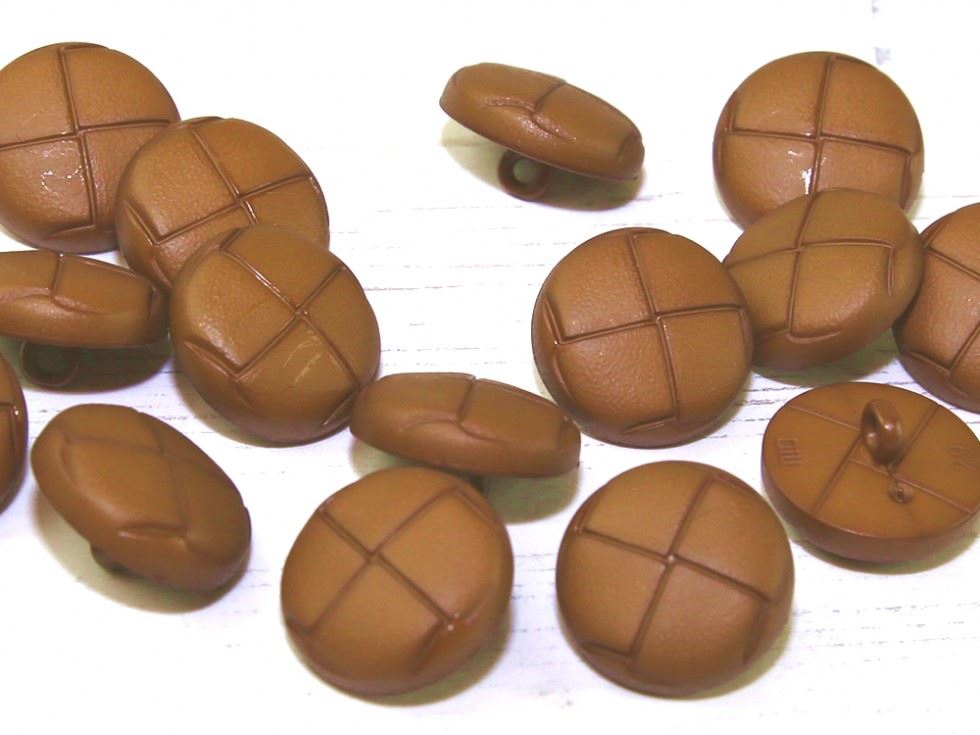 Dill Tan Plastic Football Buttons (Value Pack)