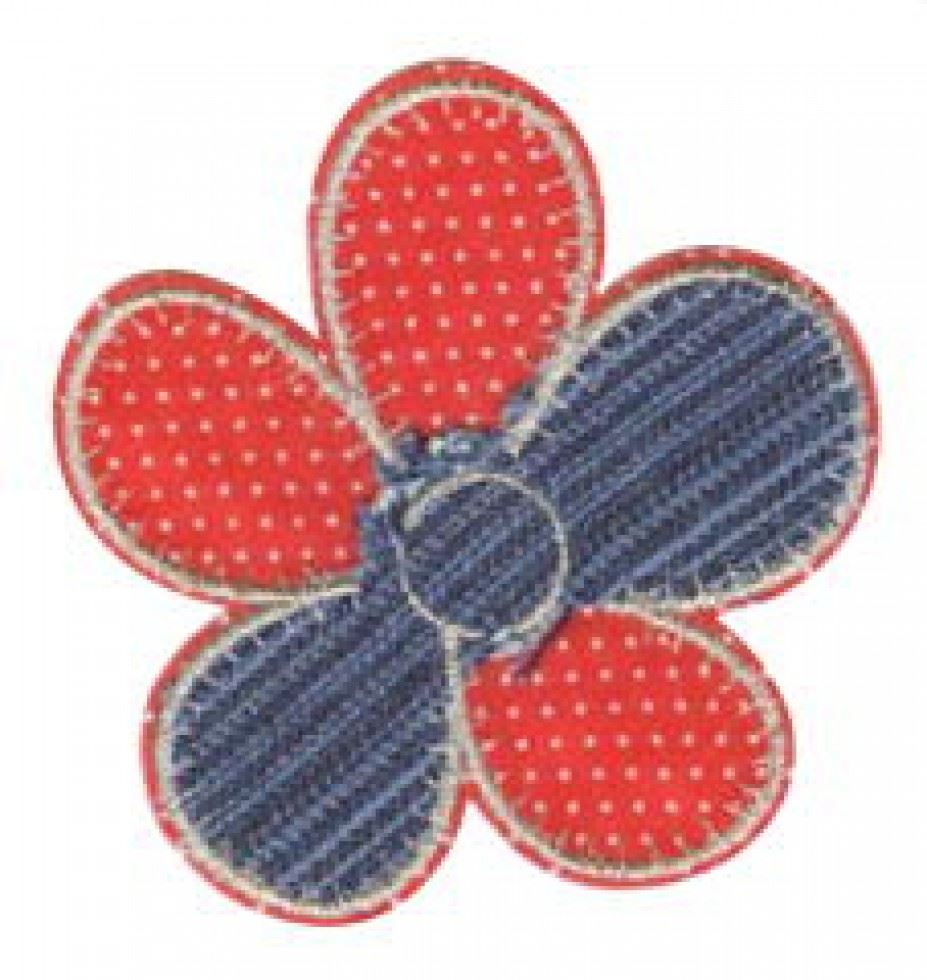 Craft Factory Patch Motif Checked Flower
 