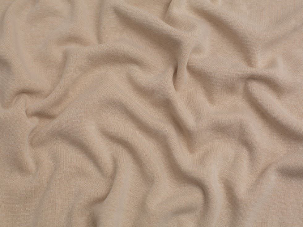 Minerva Core Range Cream Fur Back Sweatshirt Stretch Knit Fabric