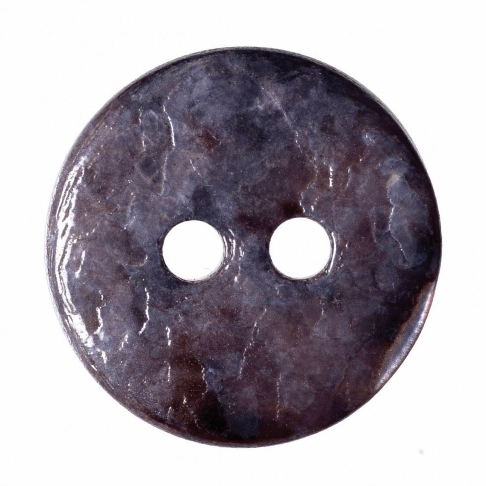 Hemline Round Shell Buttons Sky Blue