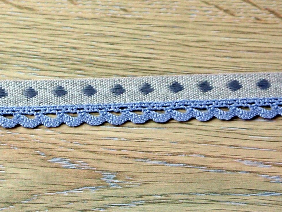 Grey Ribbon Lace Trim