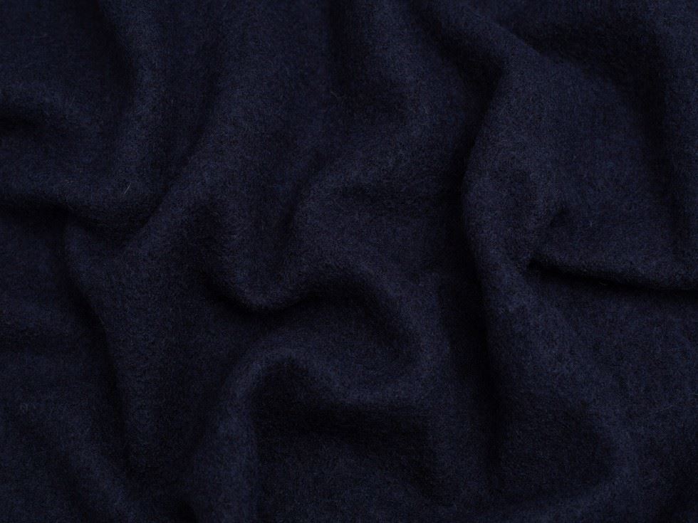Minerva Core Range Navy 100% Pure Boiled Wool Coating Fabric