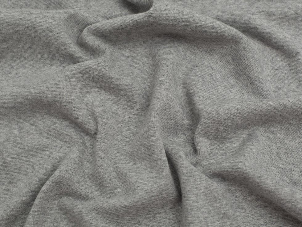 Minerva Core Range Tubular Ribbing Stretch Knit Fabric Melange Grey
 