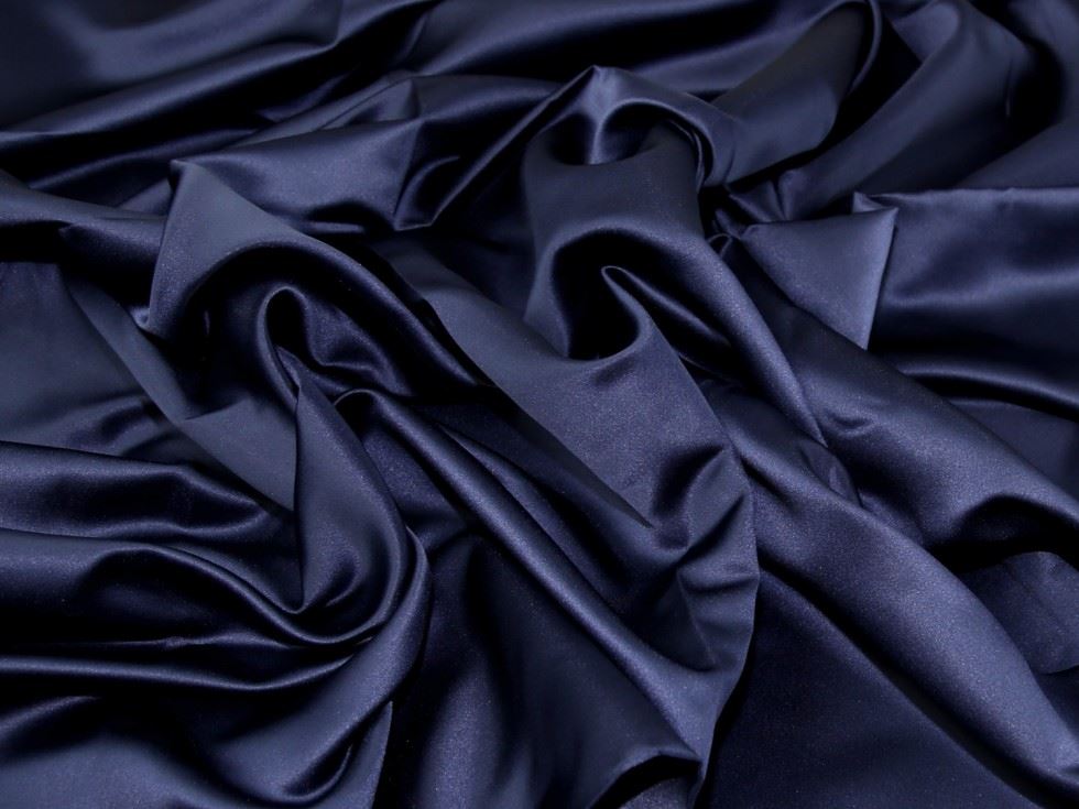 Minerva Core Range Navy Mystique Duchess Satin Fabric