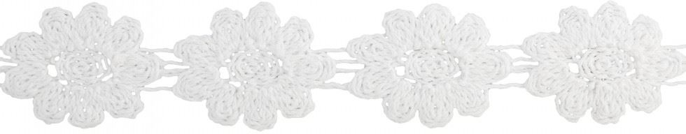 Simplicity White Crochet Flower Lace Trim
