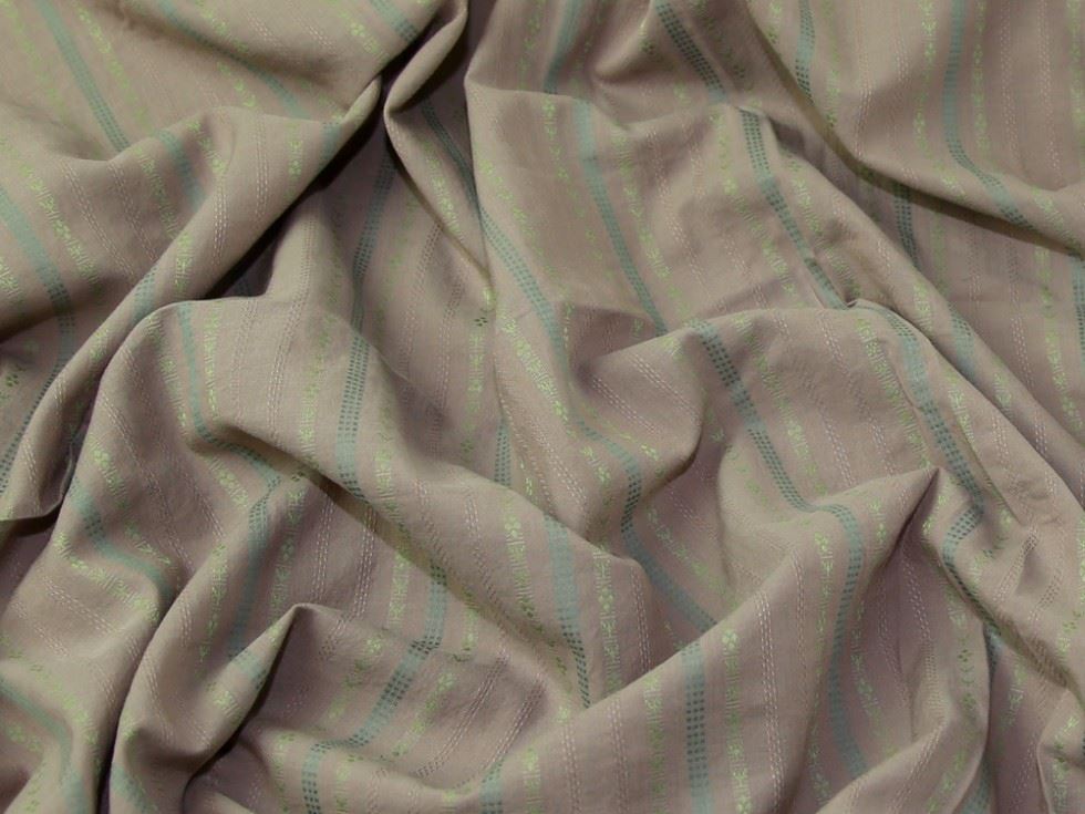 Blush Pink Deadstock Cotton Woven Jacquard Fabric