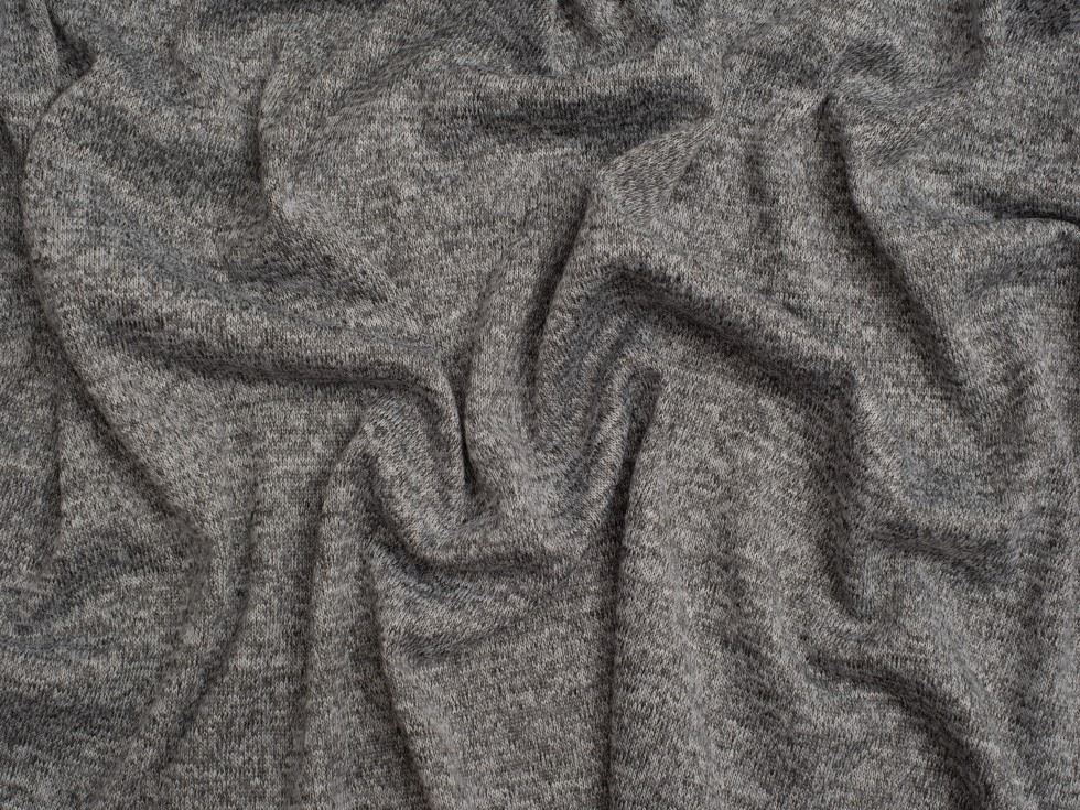 Minerva Core Range Silver Melange Sweater Knit Stretch Fabric