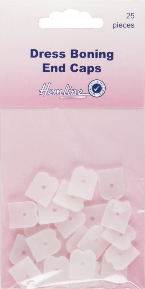 Hemline White Boning End Caps