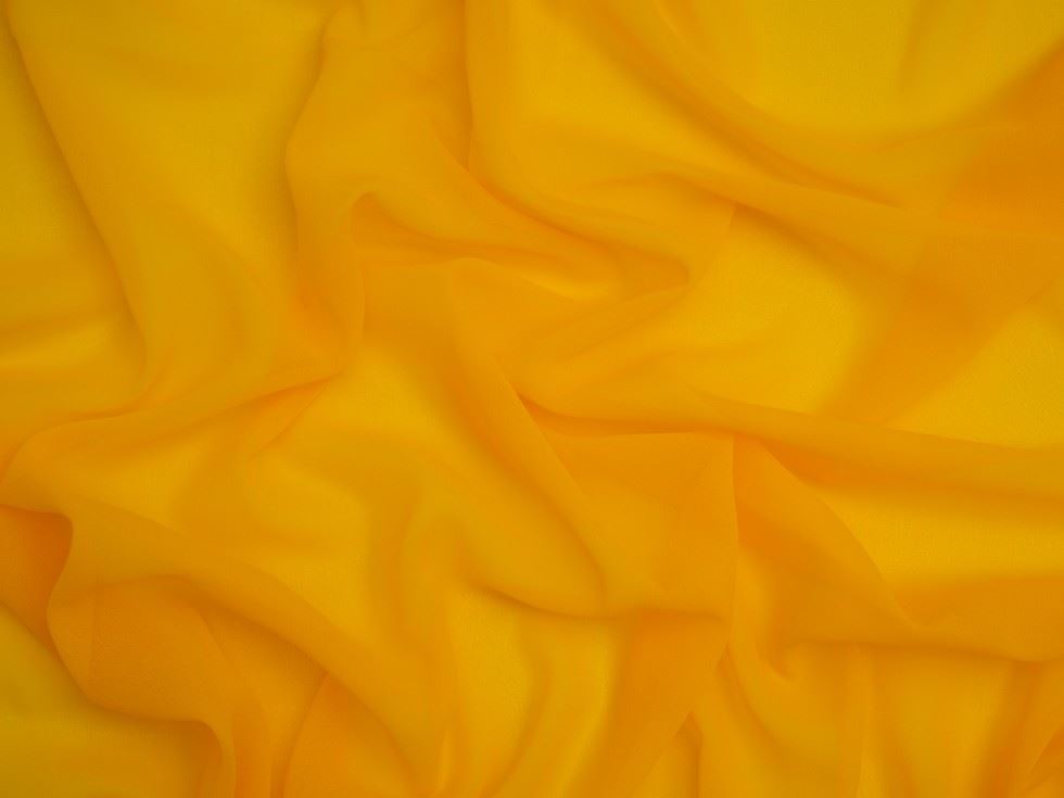 Minerva Core Range Bright Yellow Light Sheer Chiffon Fabric