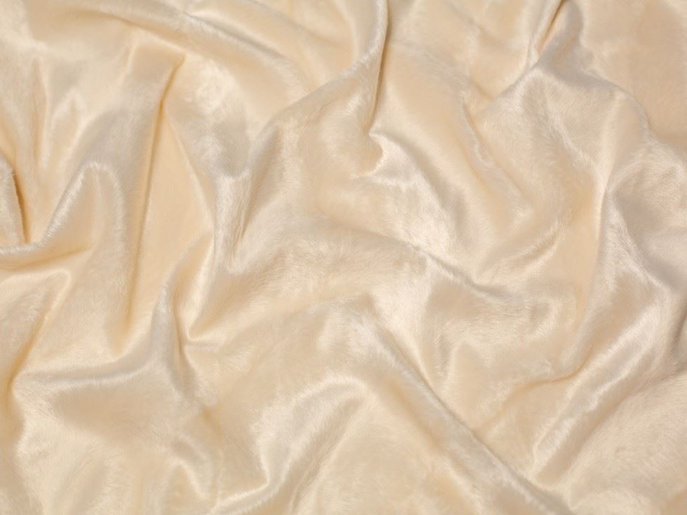 Minerva Core Range Textured Velboa Faux Fur Fabric Ivory
 