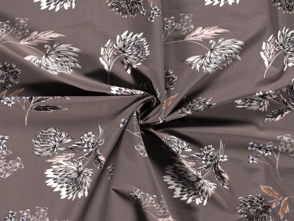 Stretch Woven Viscose Bengaline Fabric Grey