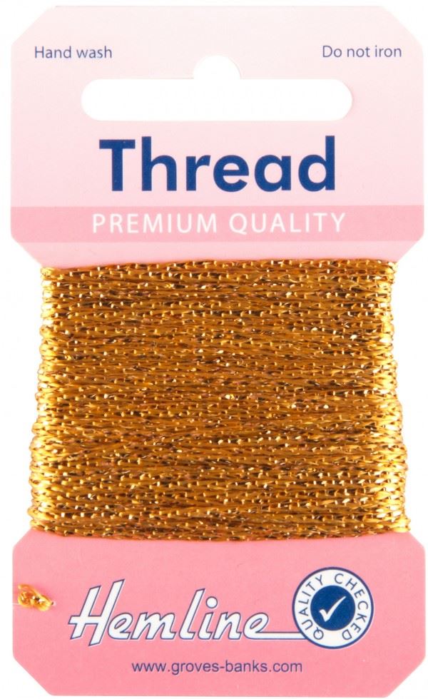 Hemline Dark Gold Glitter Thread