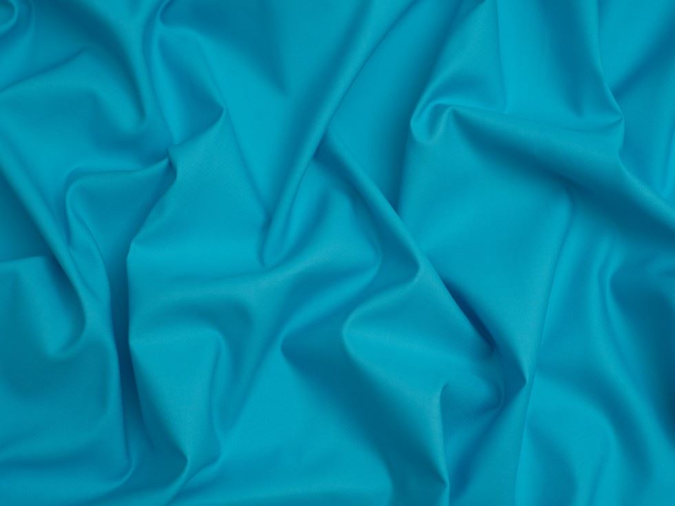 Turquoise Cotton Sateen Fabric