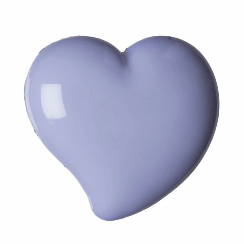 Hemline Lilac Plastic Heart Buttons