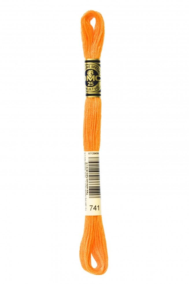 Dmc 741 Stranded Cotton Embroidery Thread