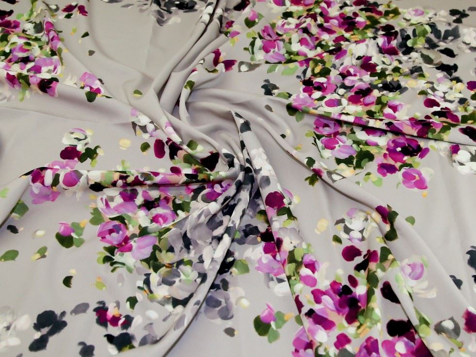 John Kaldor Mauve Hermione Crepe Fabric