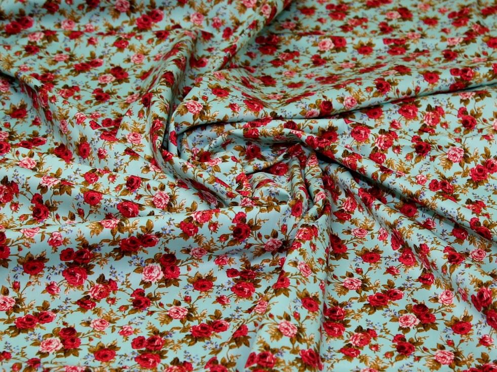 Deadstock 100% Cotton Poplin Fabric Aqua
 