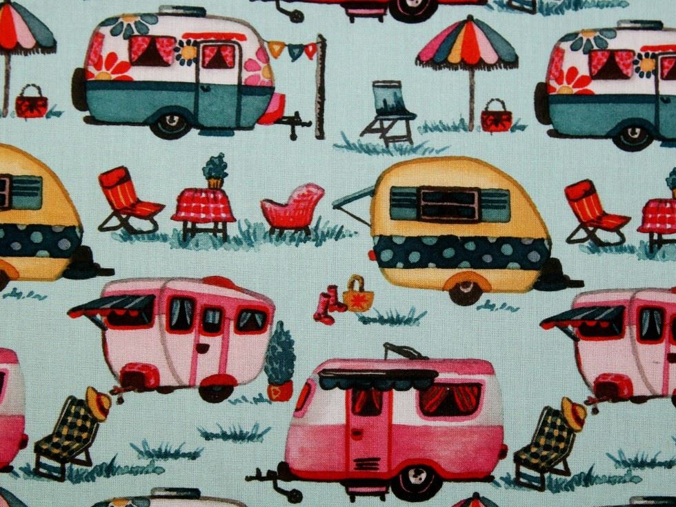 Stof France 100% Cotton Fabric Aqua
 