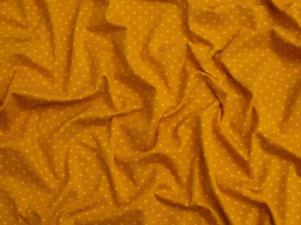 Ochre Cotton Jersey Stretch Knit Fabric