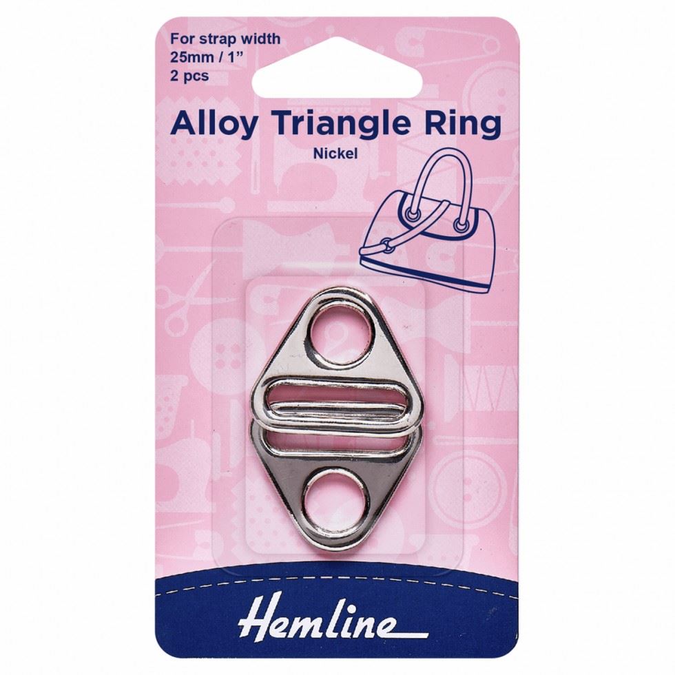 Hemline Silver Alloy Triangle Rings
