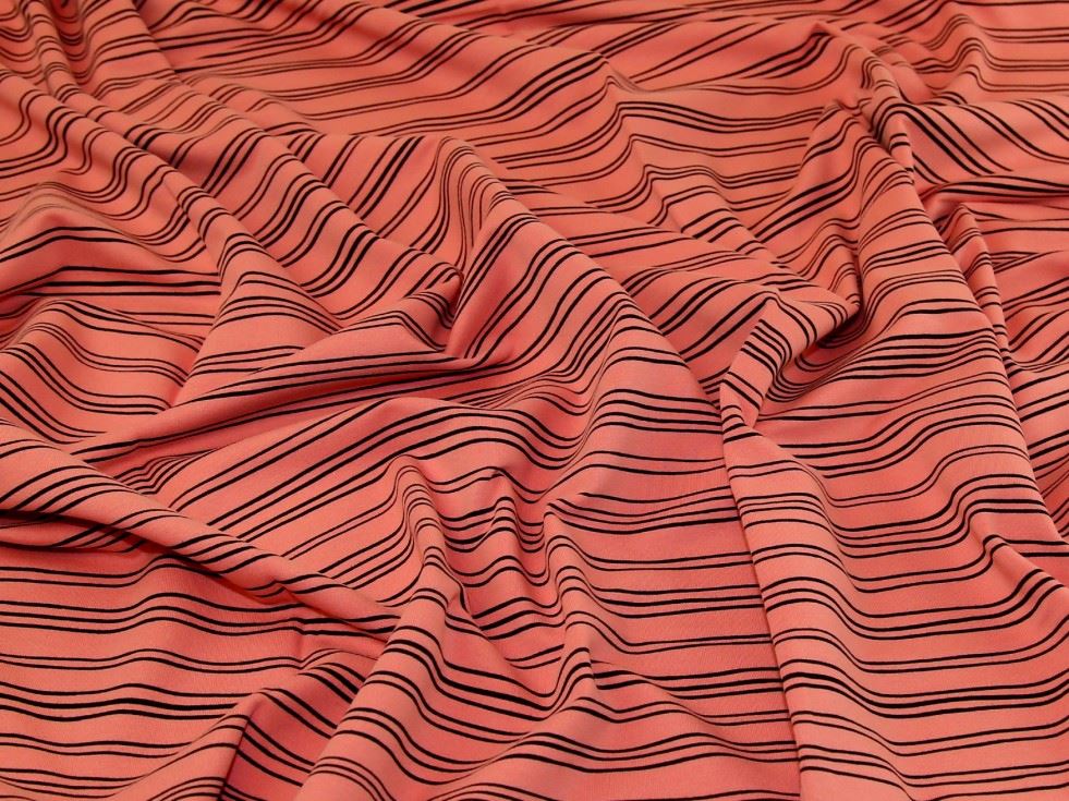 John Louden Pink Fleece Back Sweatshirt Stretch Knit Fabric