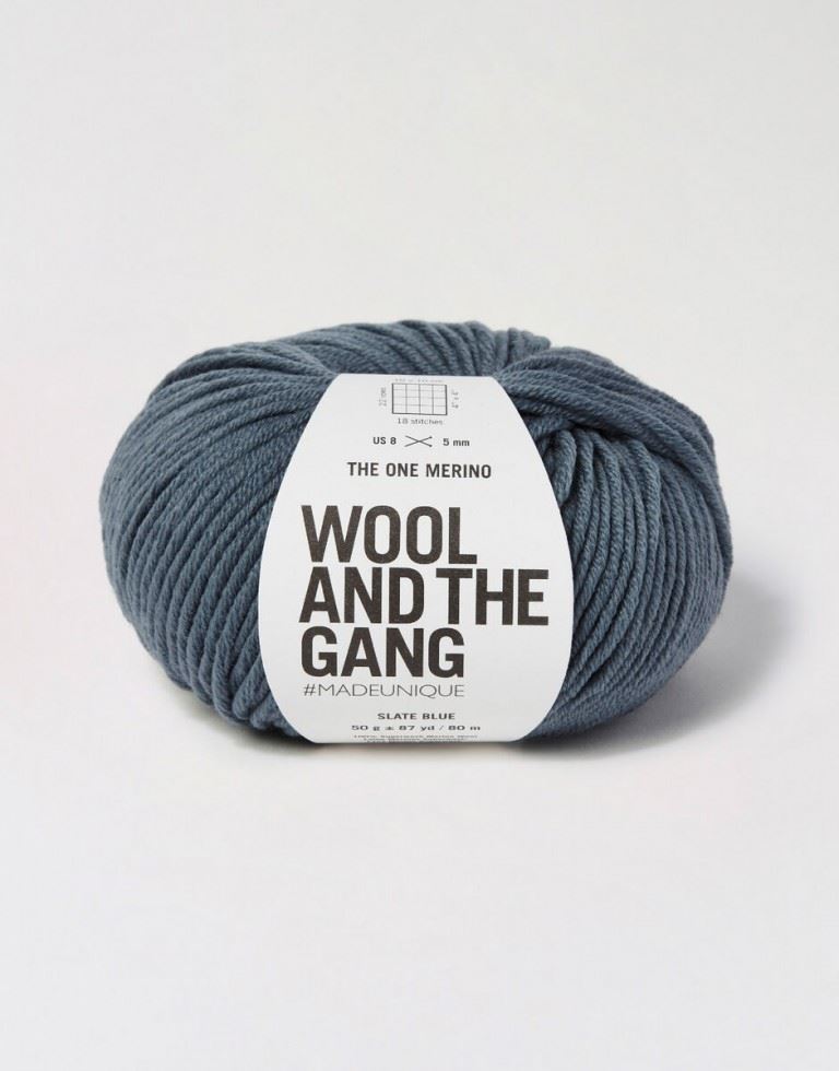 Wool And The Gang Slate Blue The One Merino Aran Yarn