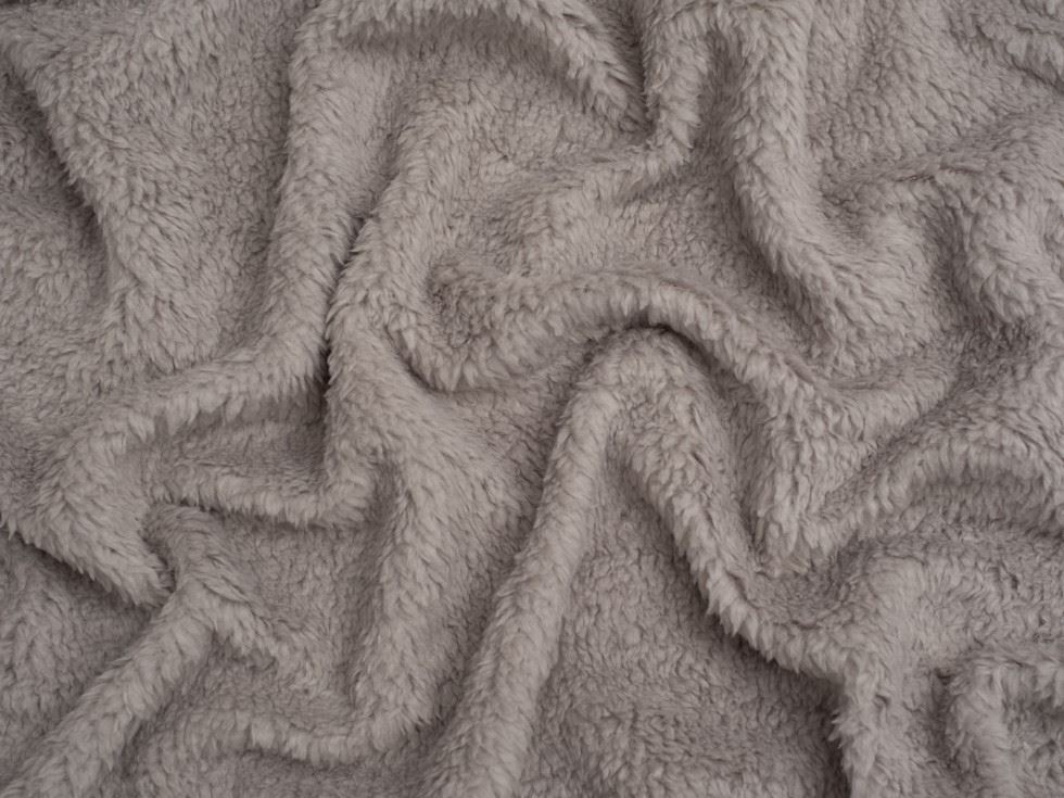 Minerva Core Range Baby Soft Sherpa Fleece Fur Fabric Light Grey
 
