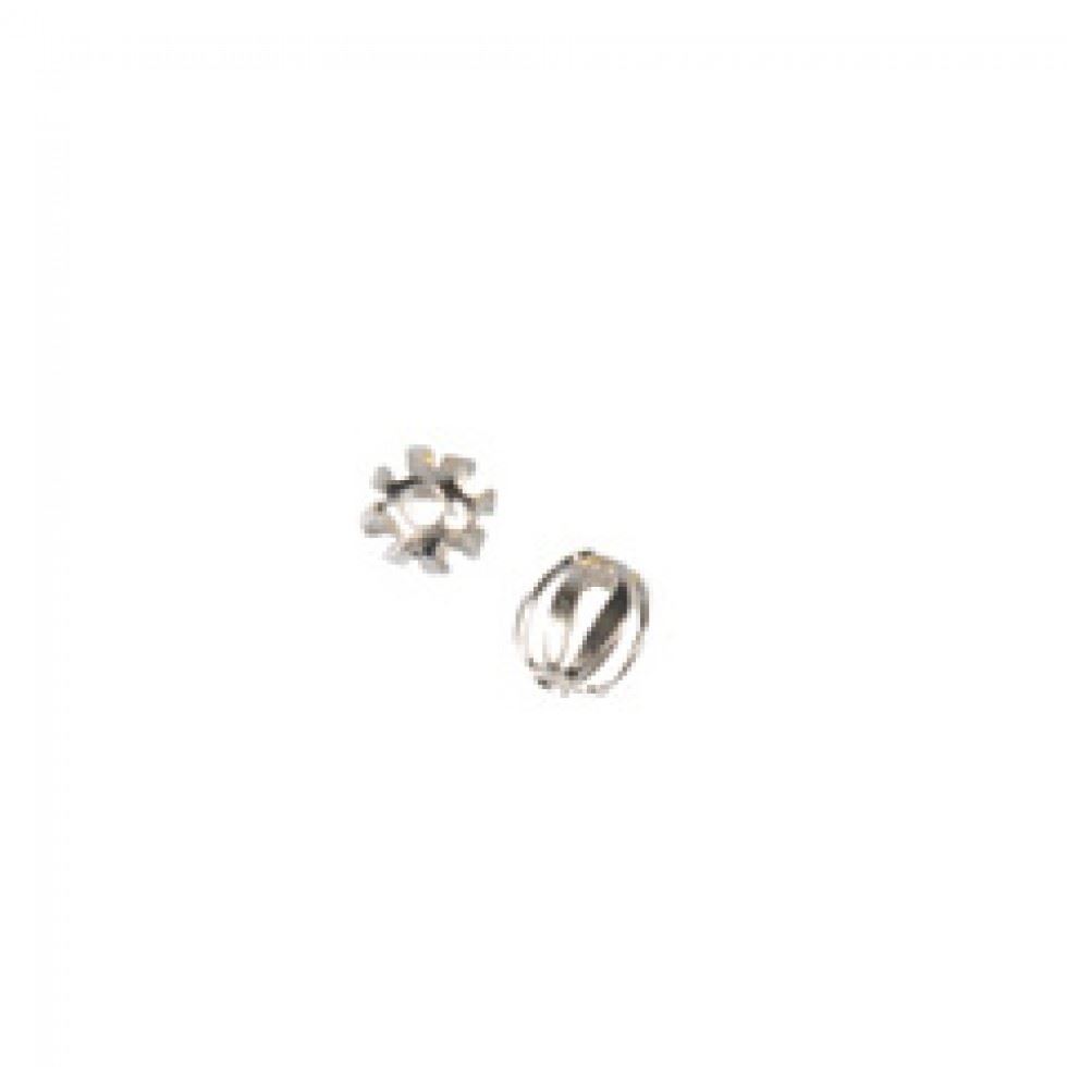 Trimits Silver Oval Filigree Spacer Beads (Value Pack Of 5)