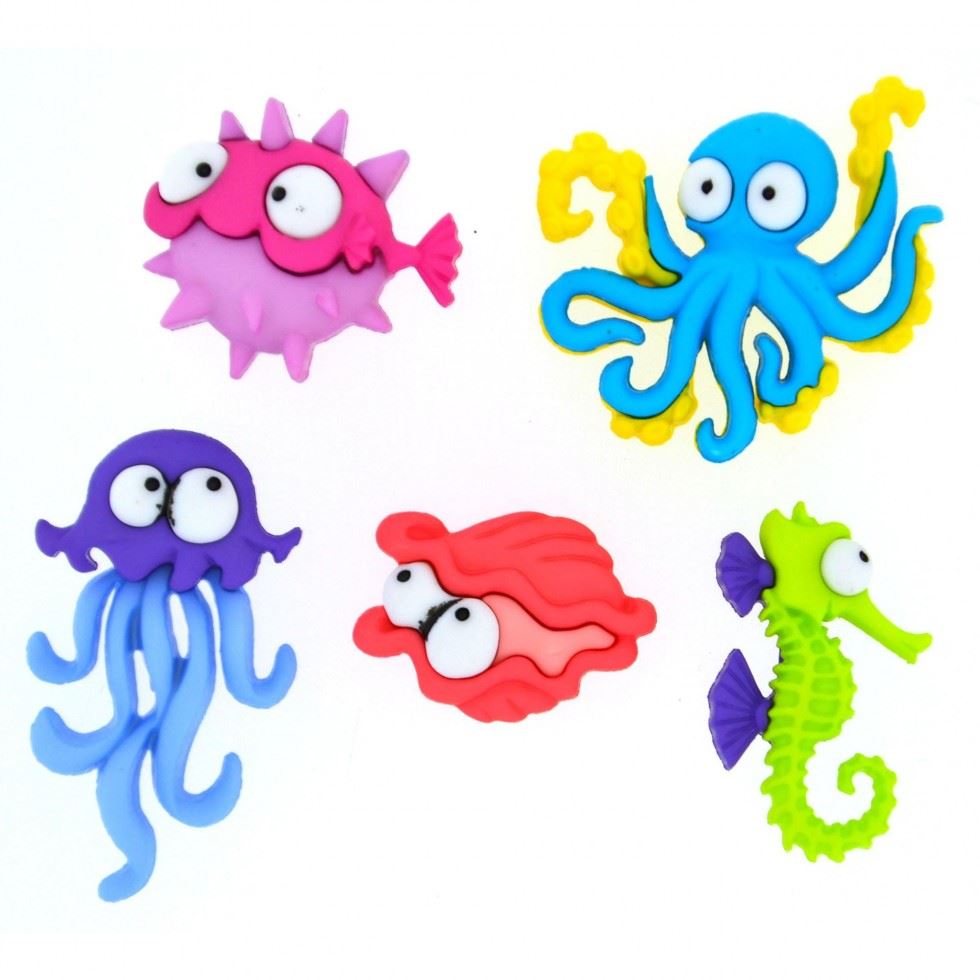 Dress It Up Creatures of The Sea Buttons
 