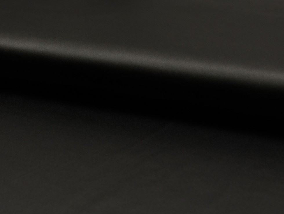 Black Deadstock Stretch Woven Polyester Satin Fabric