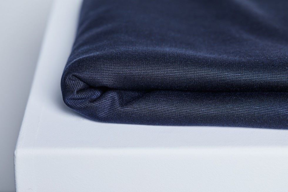 Meet Milk Blueberry Two Tone Tencel Lyocell Ponte Roma Double Stretch Knit Fabric
