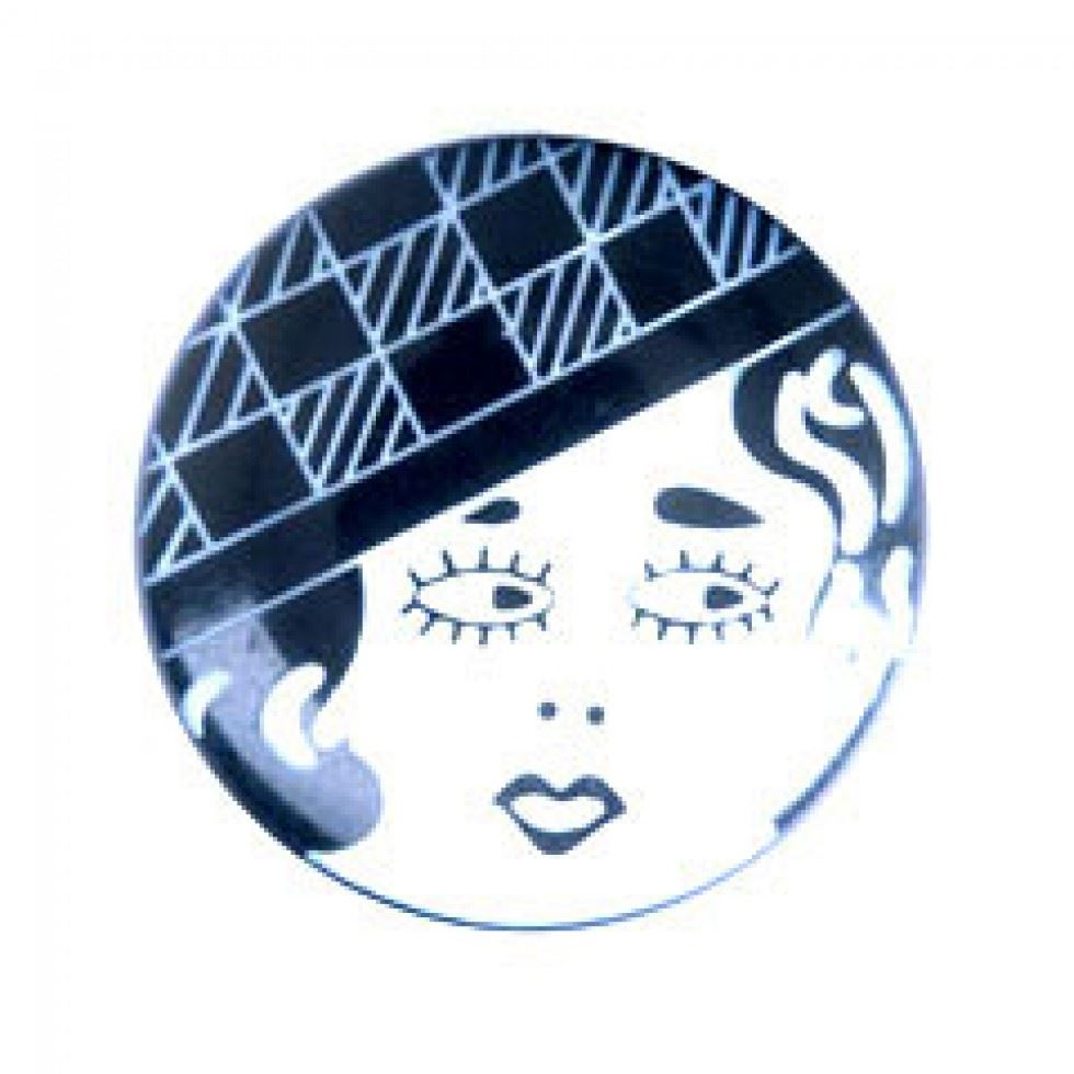 Trimits Black & White Art Deco Face Buttons