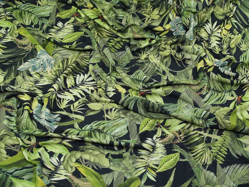 Lady Mcelroy Green Viscose Crepe Textured Stretch Knit Fabric