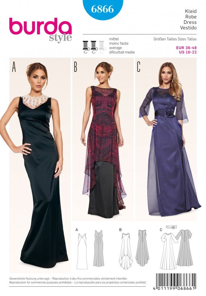 Burda Paper Sewing Pattern 6866
 