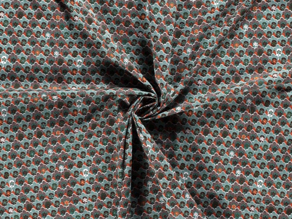 Green 100% Cotton Poplin Fabric