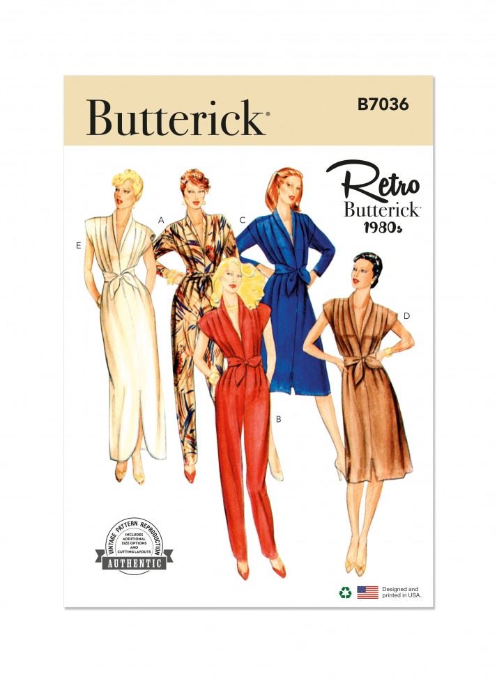 Minerva Sewing Pattern 7036 Butterick Butterick-7036-U5