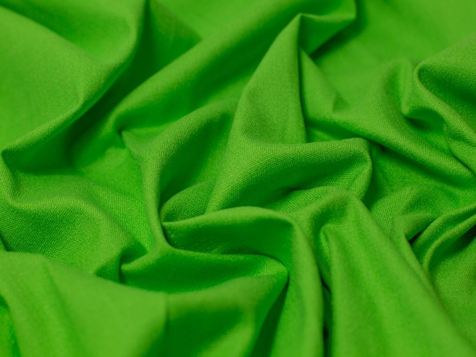 Stretch Woven Linen Blend Fabric Lime Green