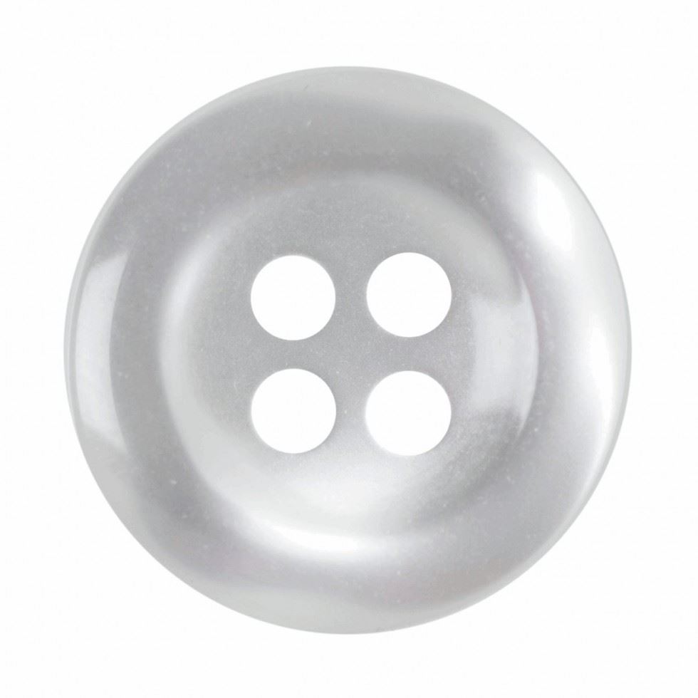 Hemline White Round Translucent Buttons
