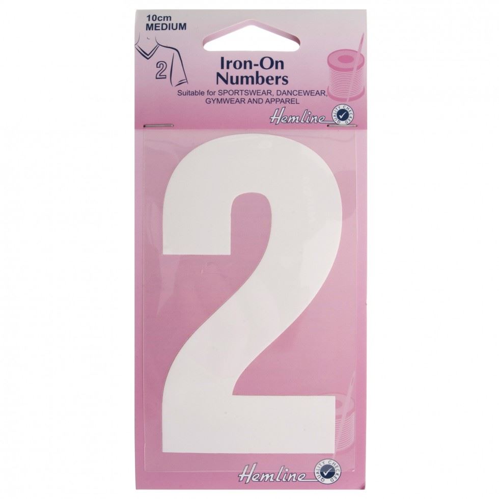 Hemline White Number 2 Number Patch Motif