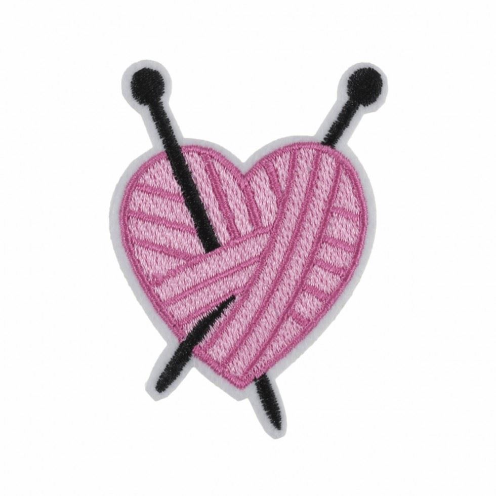 Craft Factory Patch Motif Knitted Heart