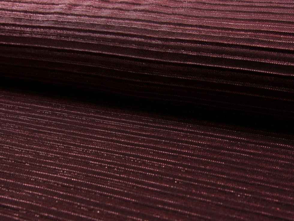 Pink Deadstock Lurex Pleated Plisse Stretch Knit Fabric
