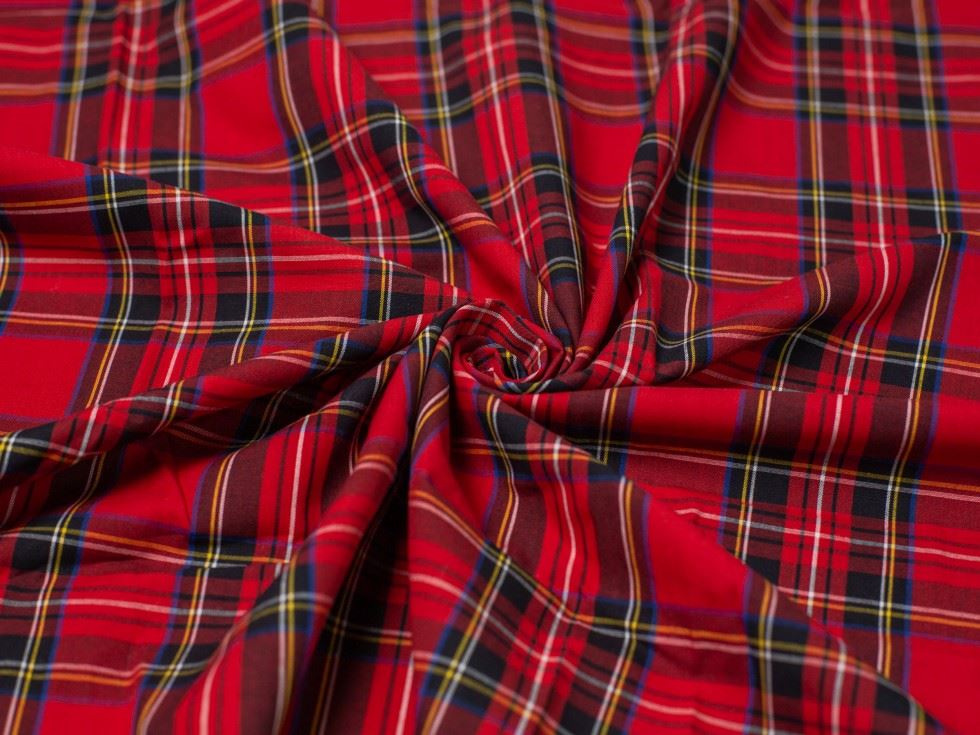 Minerva Core Range 100% Cotton Shirting Fabric Red
 