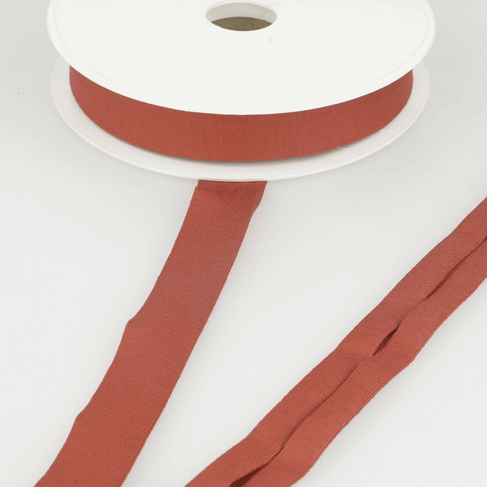 Stephanoise Viscose Jersey Bias Binding Tape Ginger
 